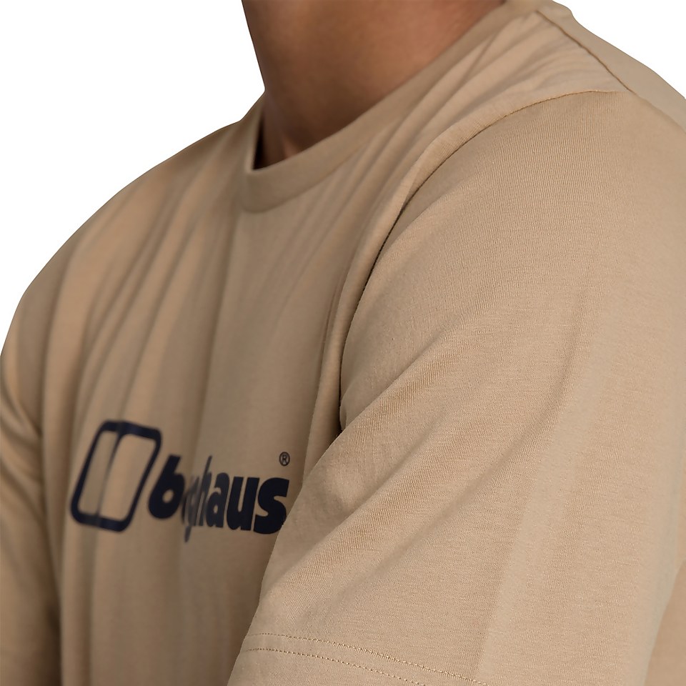 Men's Big Logo Short Sleeve T-Shirt - Beige