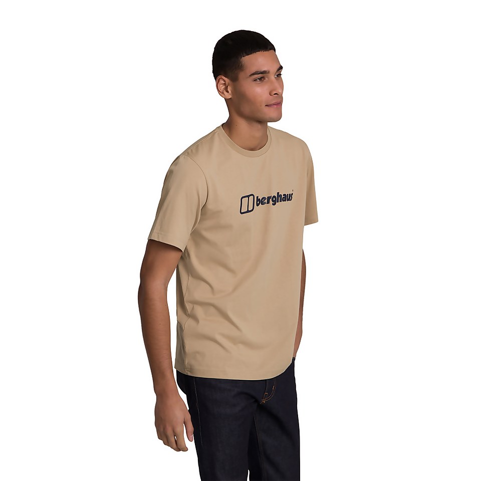 Men's Big Logo Short Sleeve T-Shirt - Beige