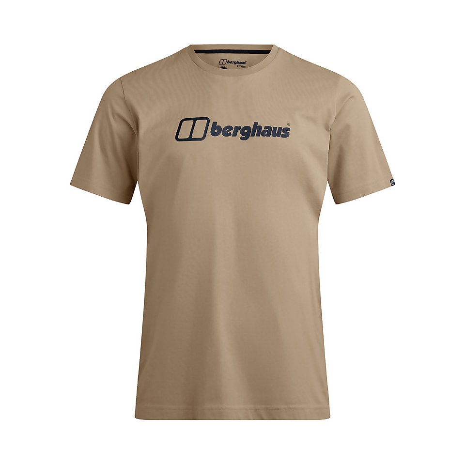 Men's Big Logo Short Sleeve T-Shirt - Beige