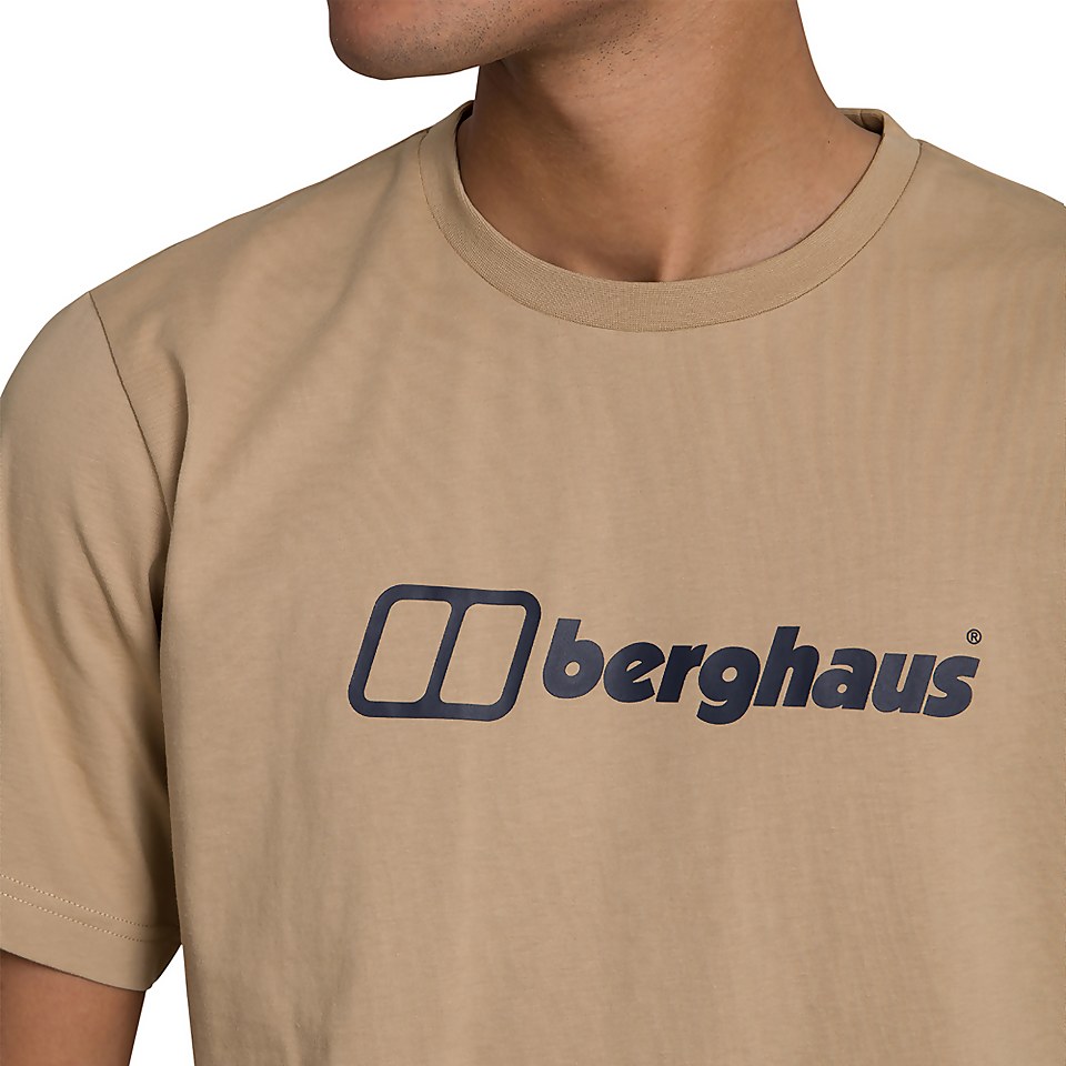 Men's Big Logo Short Sleeve T-Shirt - Beige