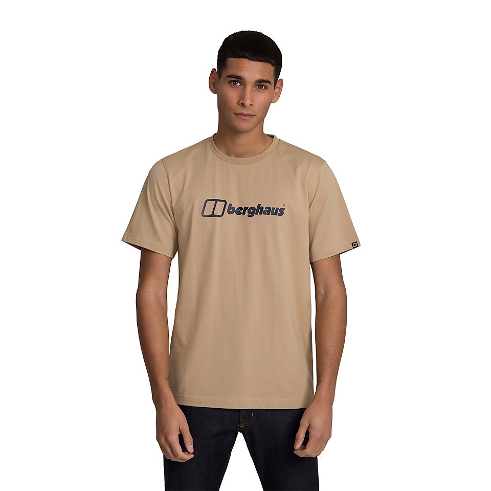 Men's Big Logo Short Sleeve T-Shirt - Beige