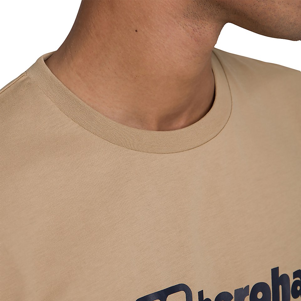Men's Big Logo Short Sleeve T-Shirt - Beige