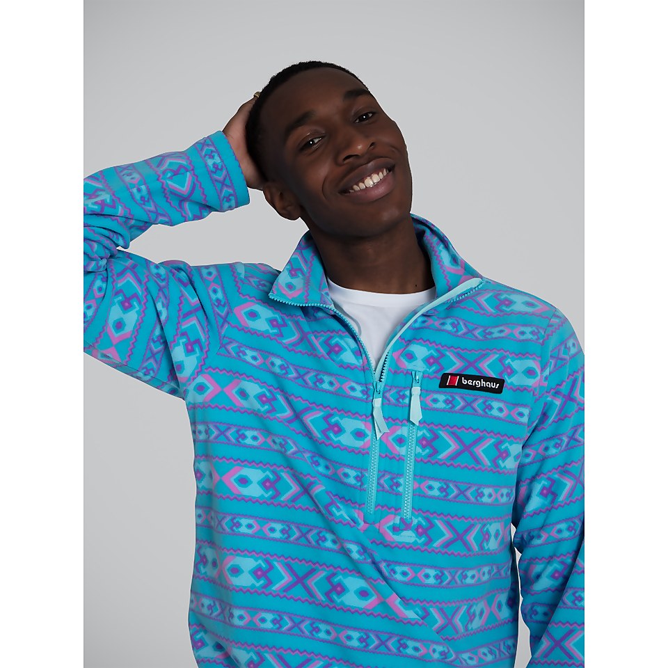 Unisex Prism Printed Half Zip Fleece - Aztec Capri