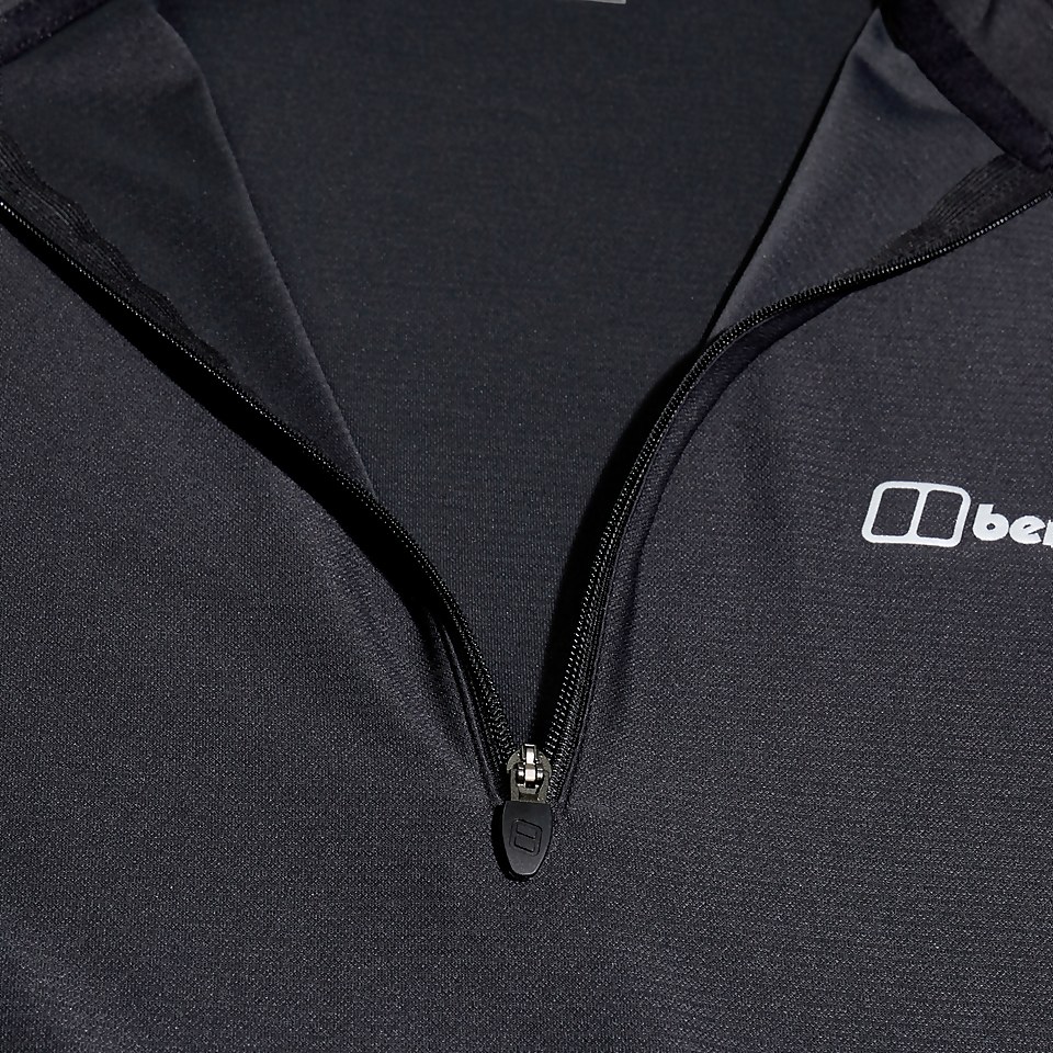Men's 24/7 Tech Tee Long Sleeve Half Zip - Black