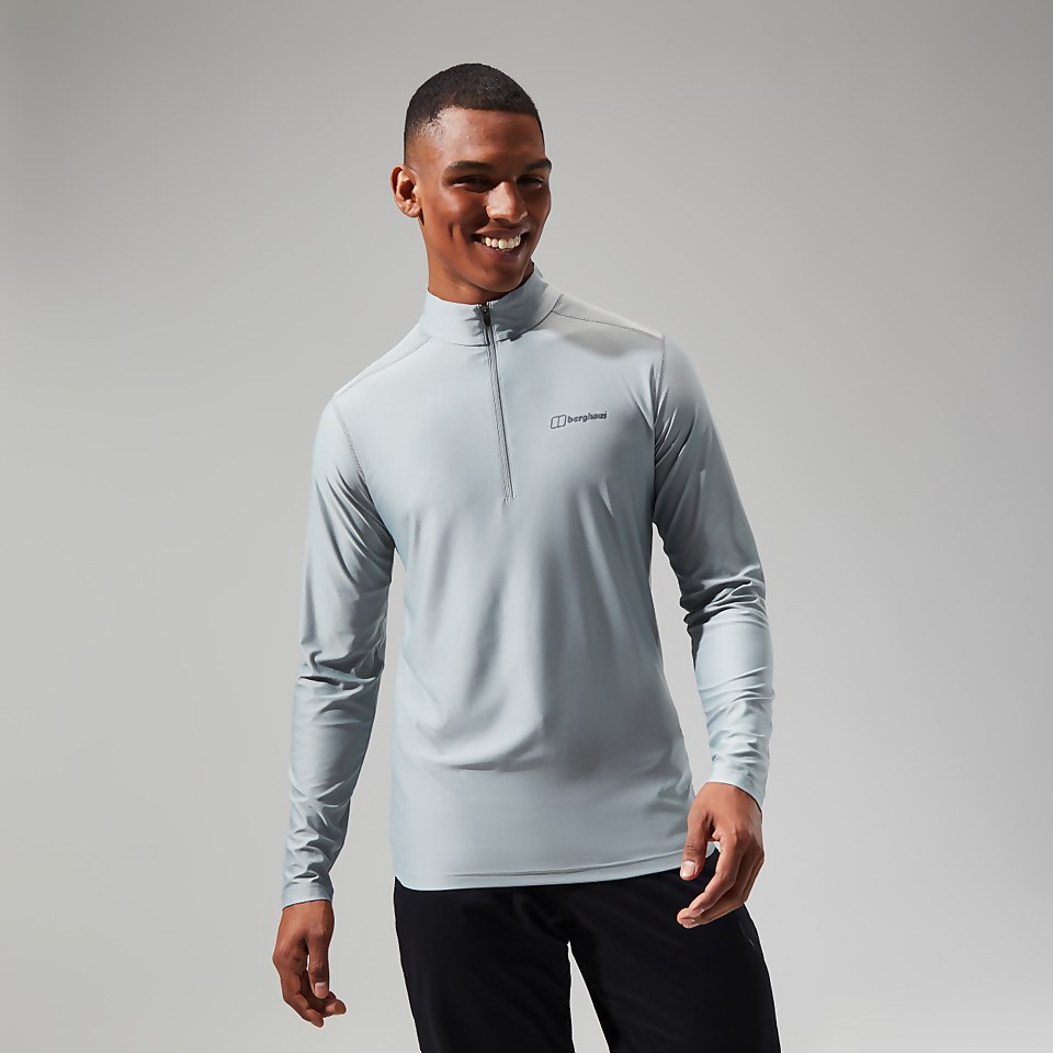 Men's 24/7 Tech Tee Long Sleeve Half Zip - Grey