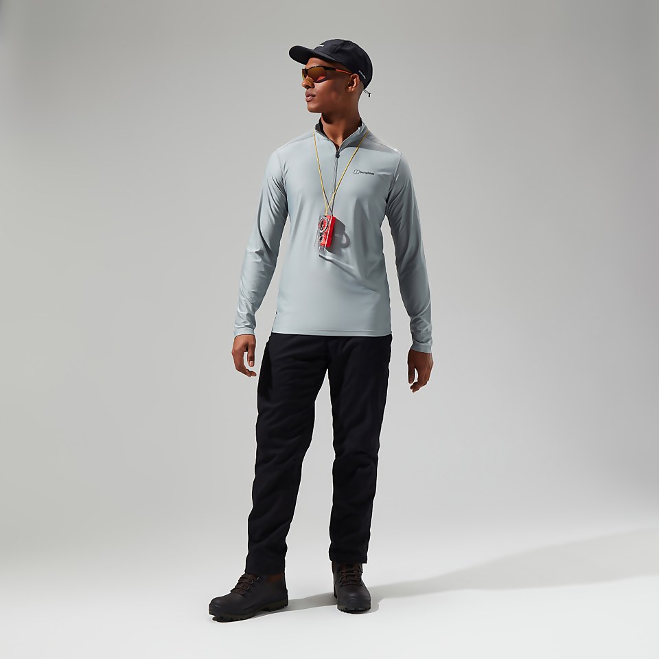 Men's 24/7 Tech Tee Long Sleeve Half Zip - Grey