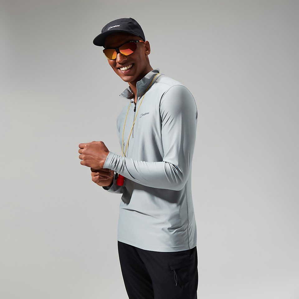 Men's 24/7 Tech Tee Long Sleeve Half Zip - Grey