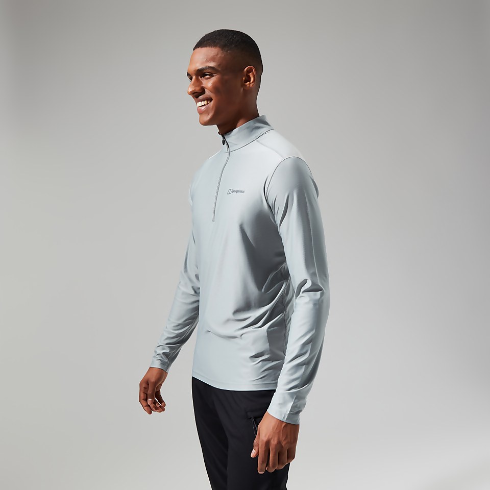 Men's 24/7 Tech Tee Long Sleeve Half Zip - Grey