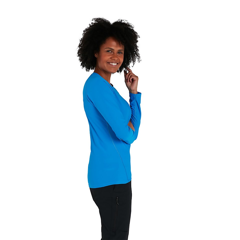 Women's 24/7 Long Sleeve Crew Base Layer - Blue