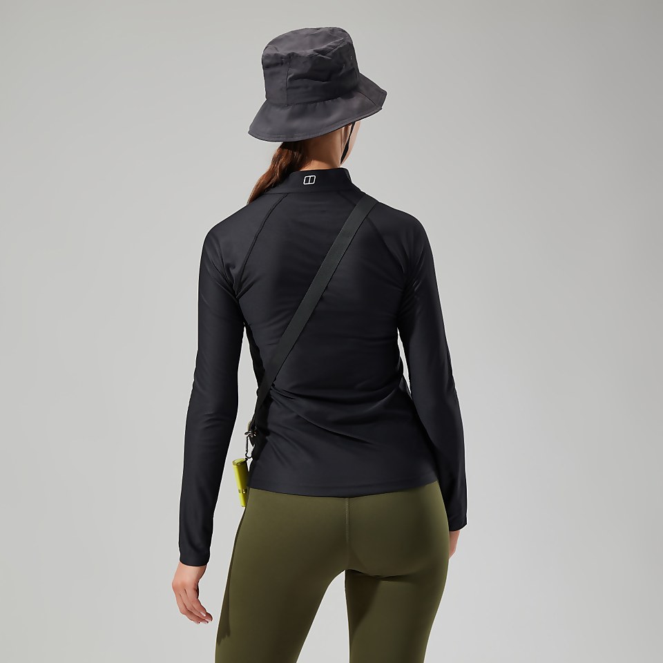 Women's 24/7 Tech Tee Long Sleeve Half Zip - Black