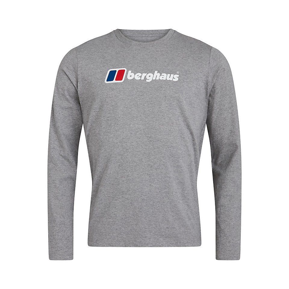 BERGHAUS ORGANIC BIGLOGO LS TSHIRT AM DKGRY/DKGRY
