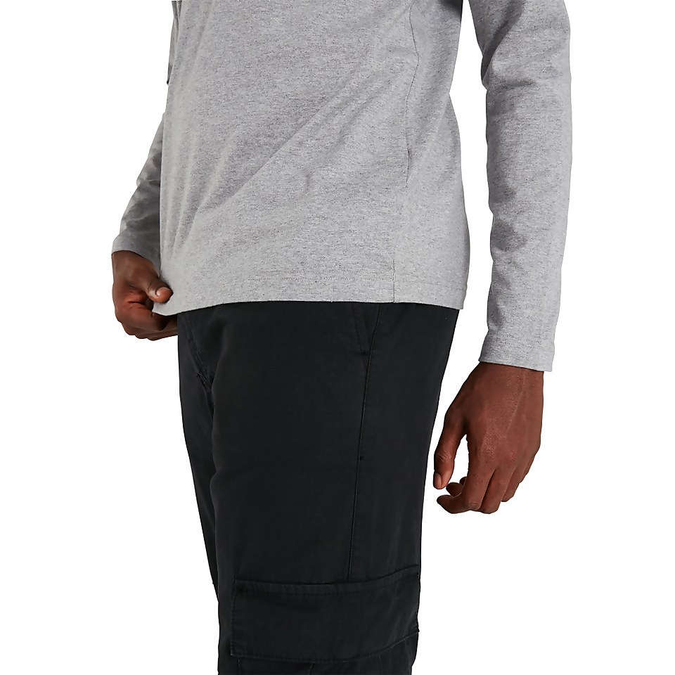 BERGHAUS ORGANIC BIGLOGO LS TSHIRT AM DKGRY/DKGRY