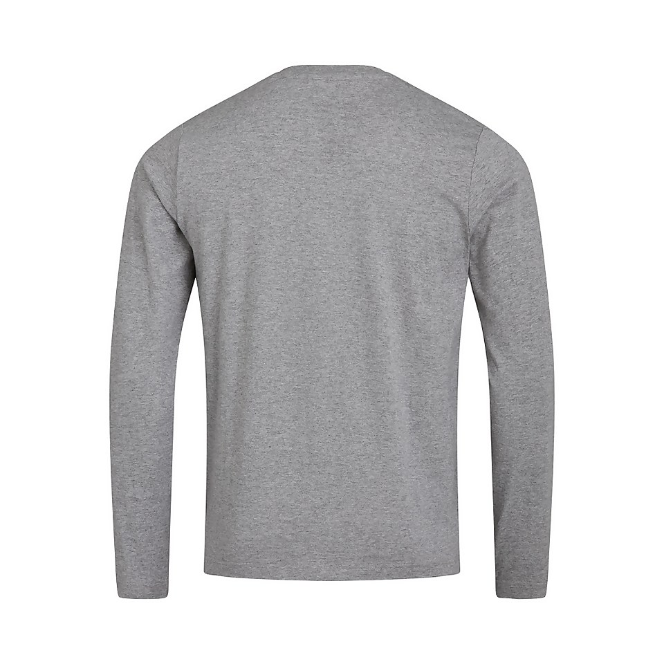 BERGHAUS ORGANIC BIGLOGO LS TSHIRT AM DKGRY/DKGRY