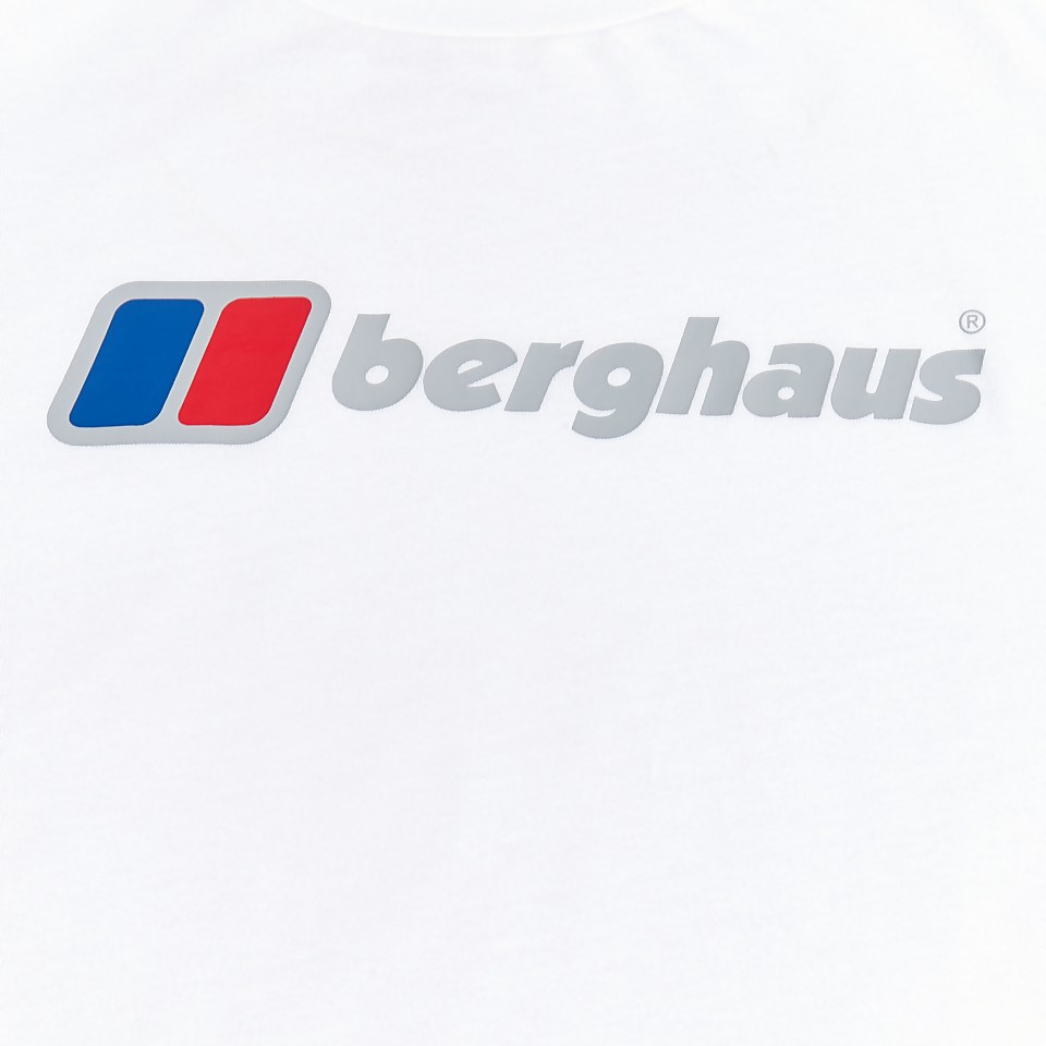 Men's Organic Big Logo Long Sleeve Tee White