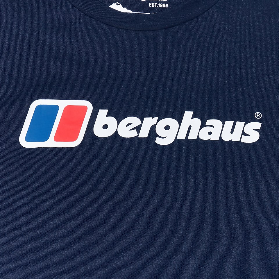 Men's Organic Big Logo Long Sleeve Tee Dark Blue