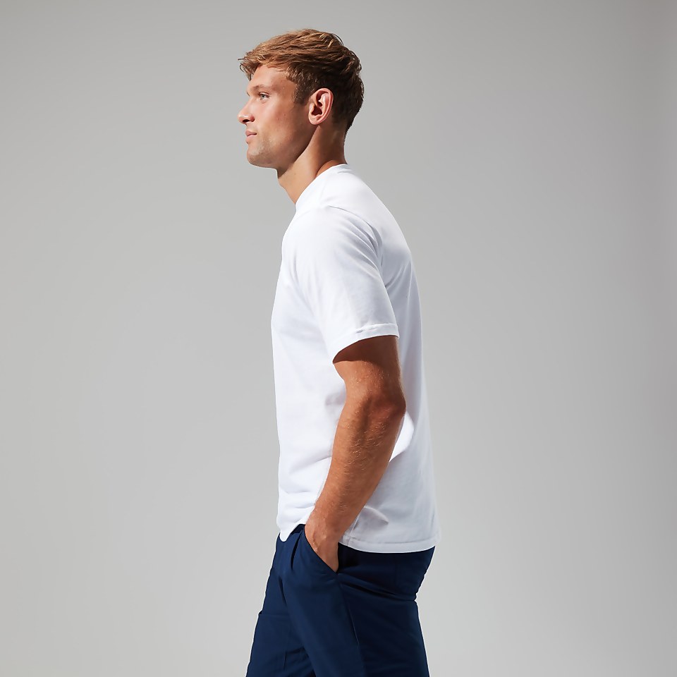 Men's Organic Big Classic Logo Tee White
