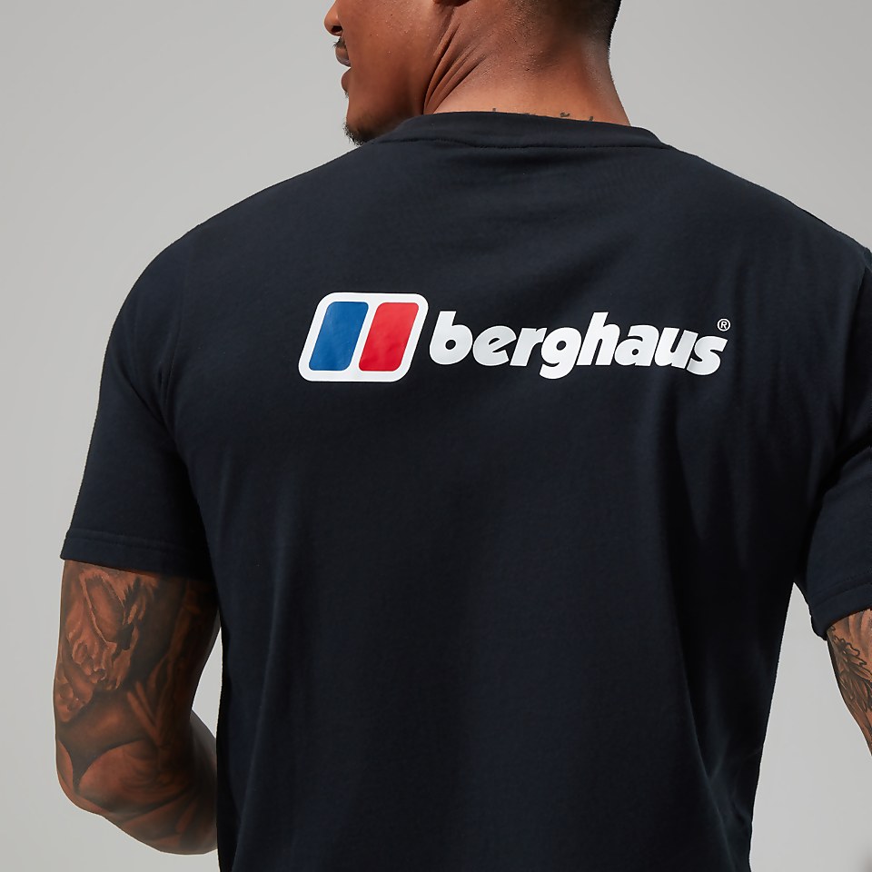 Men's Organic Front & Back Logo Tee Black