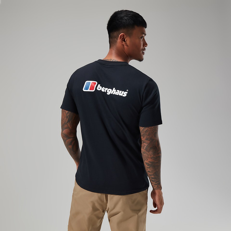 Men's Organic Front & Back Logo Tee Black