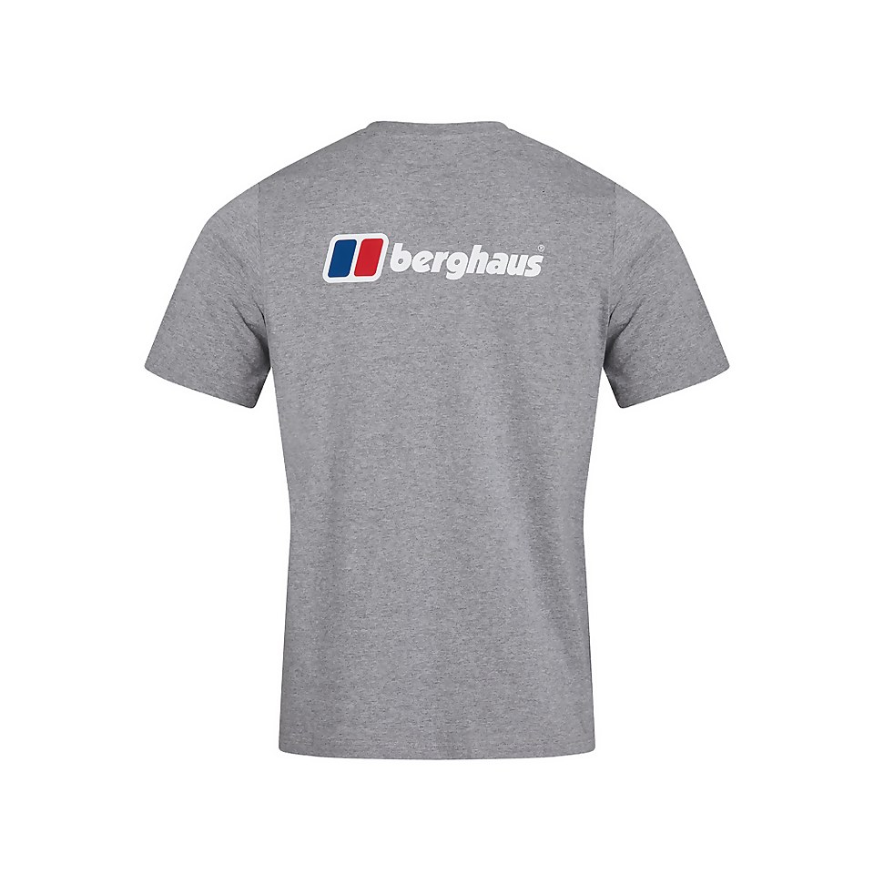 Men's Organic Front & Back Logo T-Shirt Dark Grey