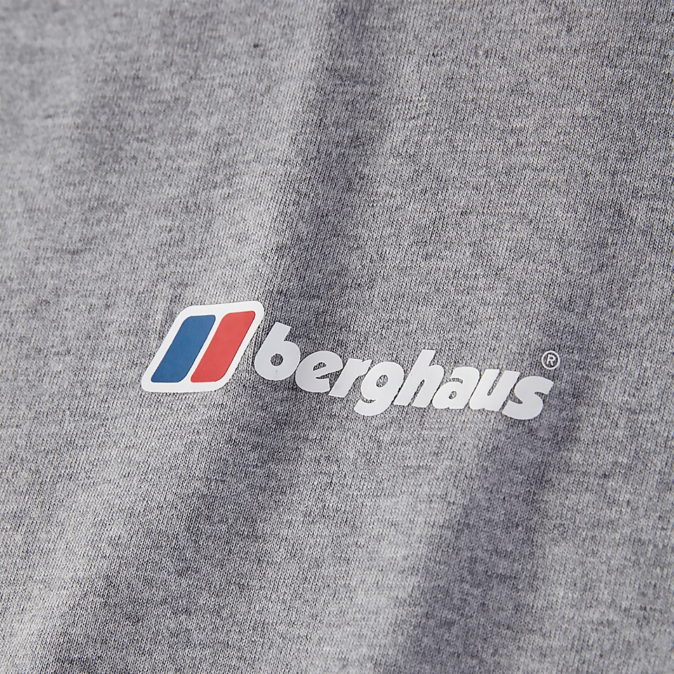 Men's Organic Front & Back Logo T-Shirt Dark Grey