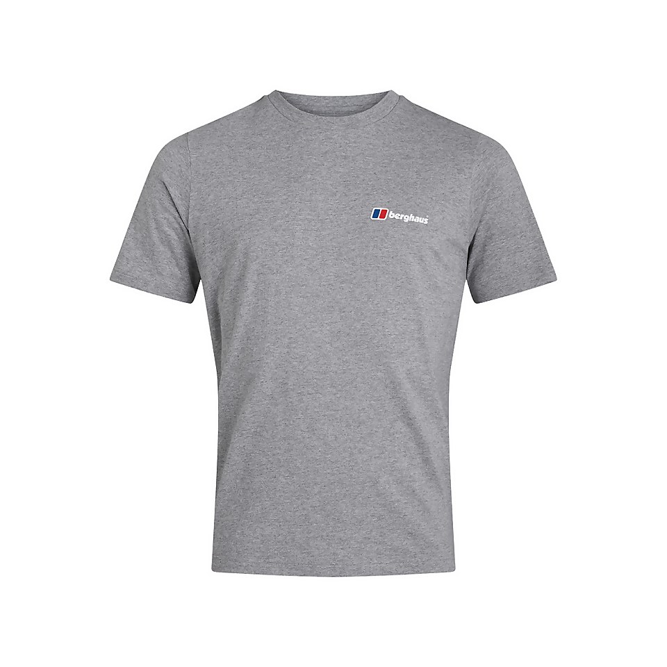 Men's Organic Front & Back Logo T-Shirt Dark Grey