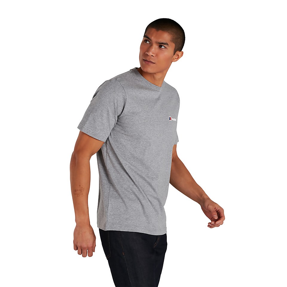 Men's Organic Front & Back Logo T-Shirt Dark Grey