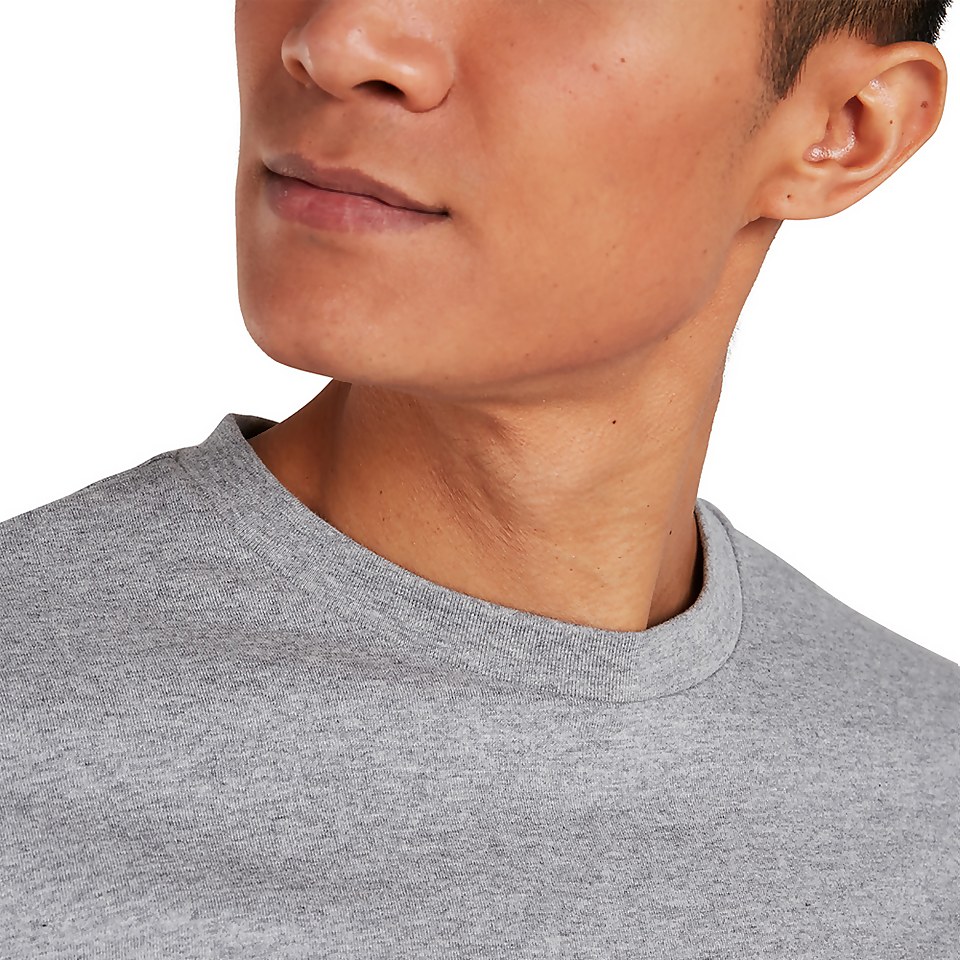 Men's Organic Front & Back Logo T-Shirt Dark Grey