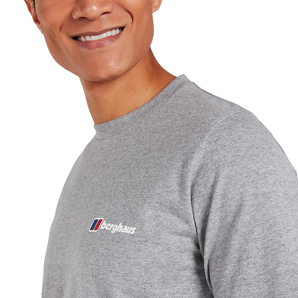Men's Organic Front & Back Logo T-Shirt Dark Grey