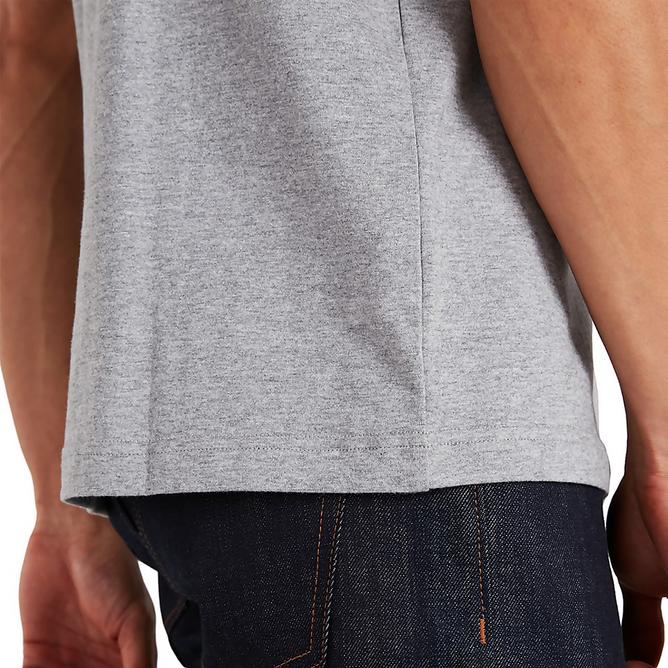 Men's Organic Front & Back Logo T-Shirt Dark Grey