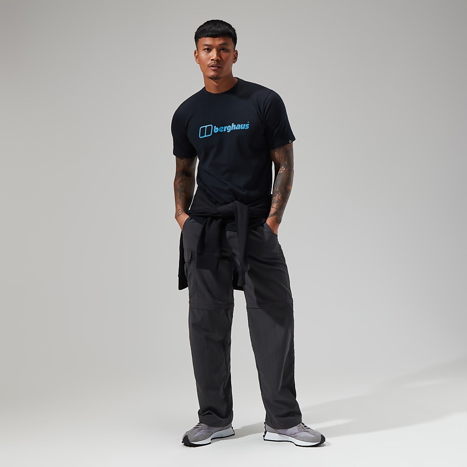 Men's Organic Front & Back Logo Tee Dark Blue