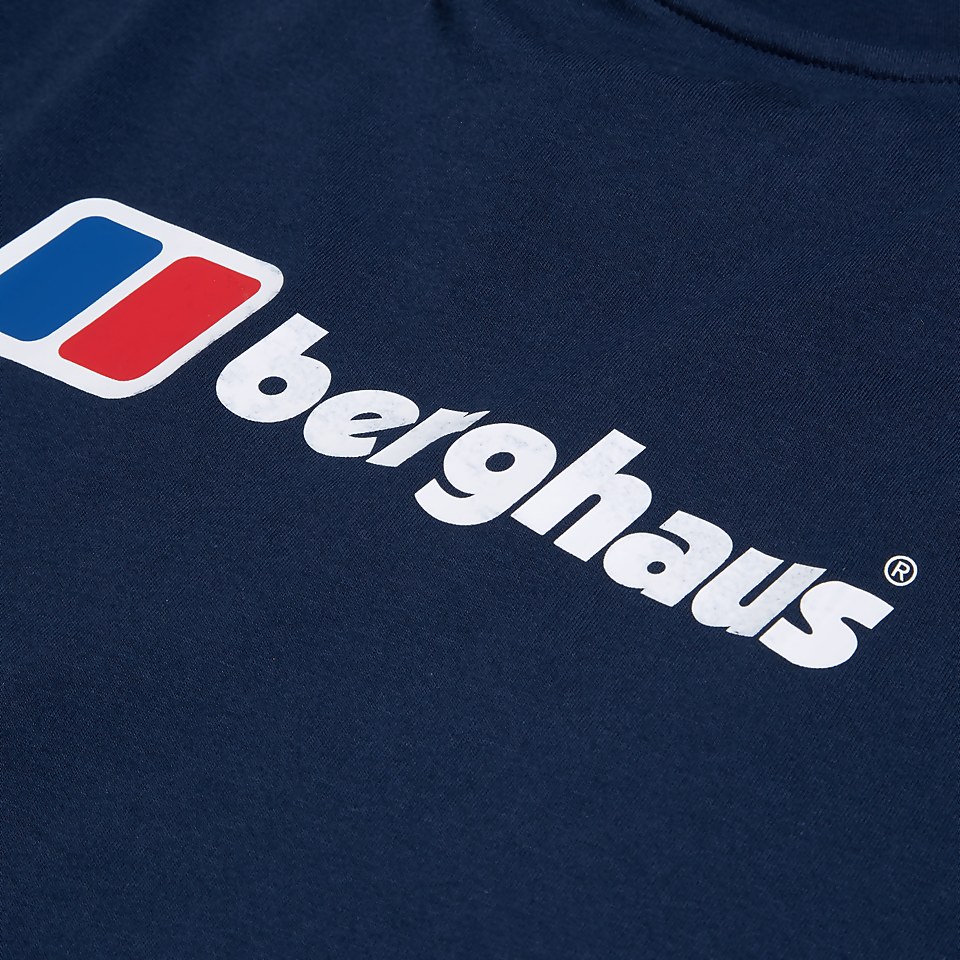 Men's Organic Front & Back Logo Tee Dark Blue