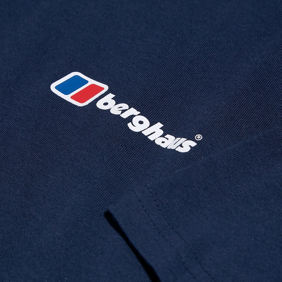 Men's Organic Front & Back Logo Tee Dark Blue