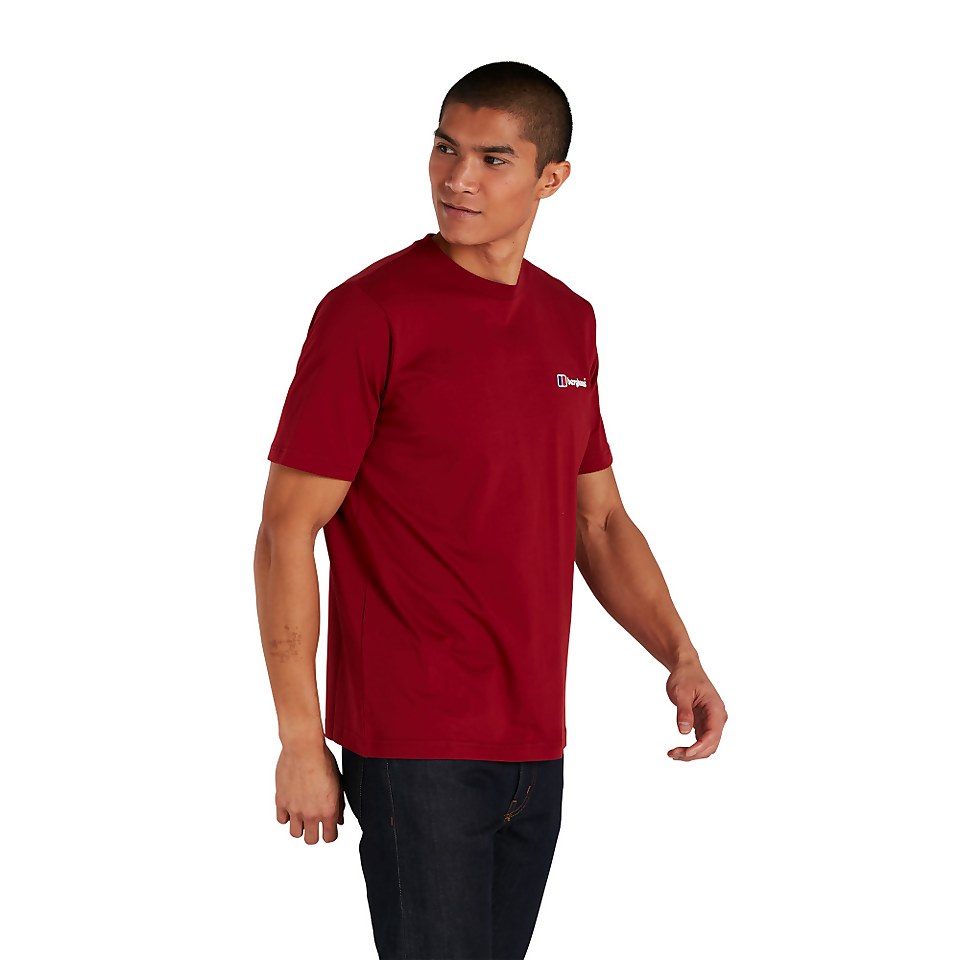 Men's Organic F&B Logo T-Shirt Dark Red
