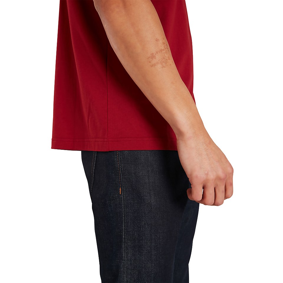 Men's Organic F&B Logo T-Shirt Dark Red