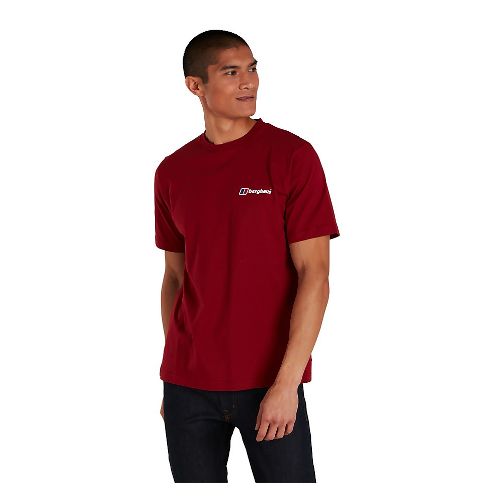 Men's Organic F&B Logo T-Shirt Dark Red