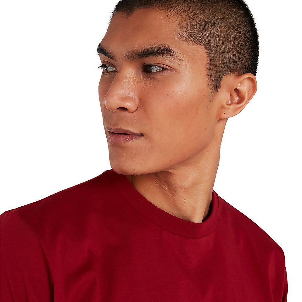 Men's Organic F&B Logo T-Shirt Dark Red