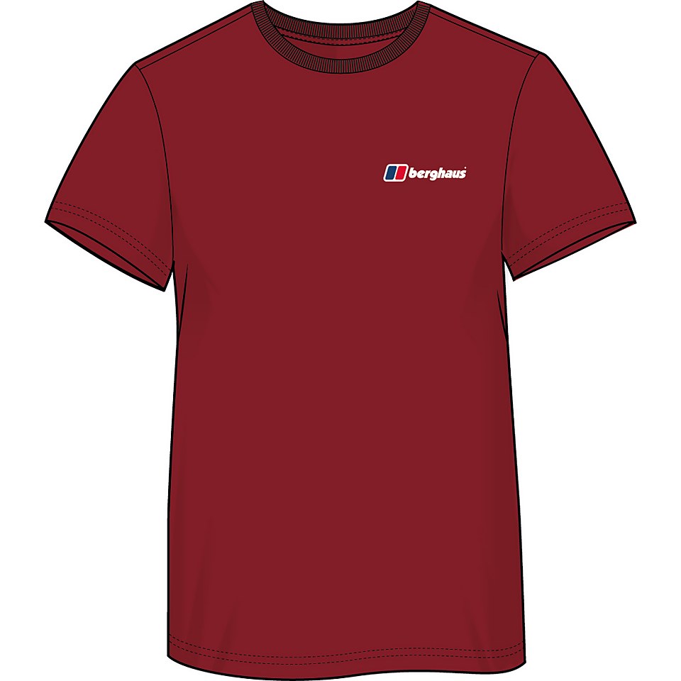 Men's Organic F&B Logo T-Shirt Dark Red
