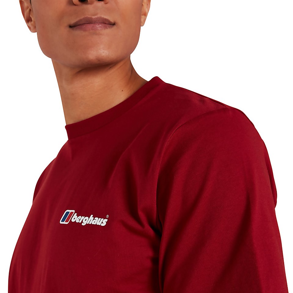 Men's Organic F&B Logo T-Shirt Dark Red