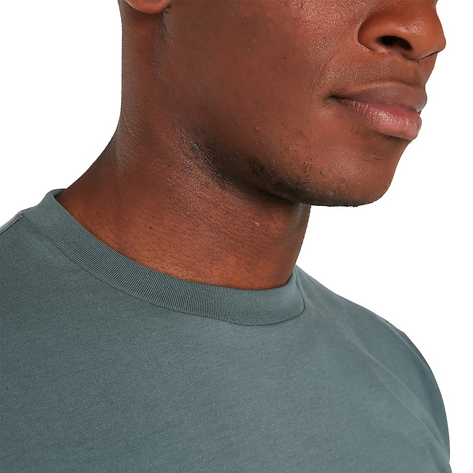 Men's Organic Colour Logo T Shirt Dark Green