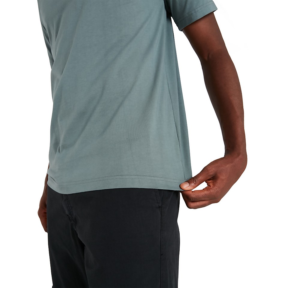 Men's Organic Colour Logo T Shirt Dark Green