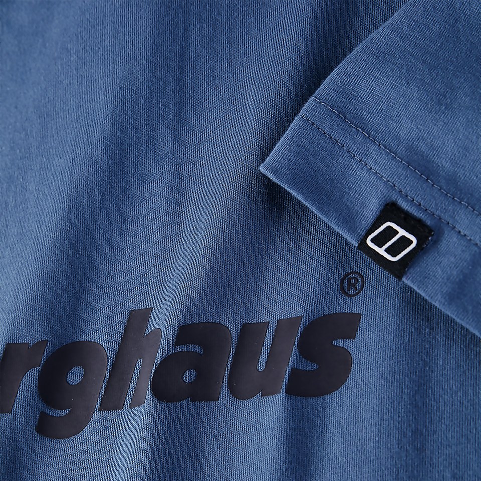 Men's Organic Big Colour Logo T-Shirt Blue