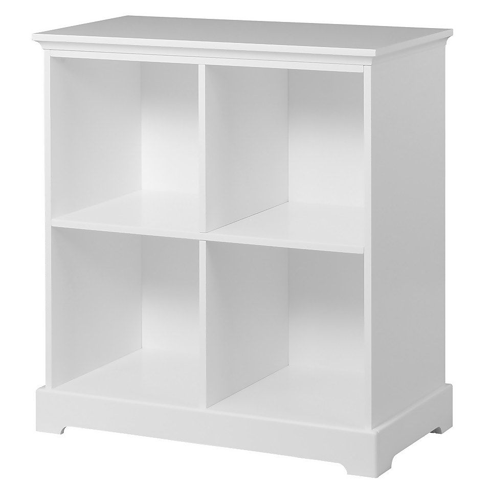2x2 Bevelled Cube Storage - Classic White