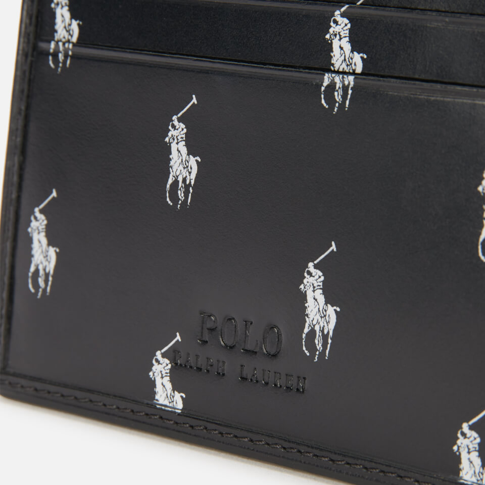 Polo Ralph Lauren Men's Small Polo Pony Cardholder - Black/White