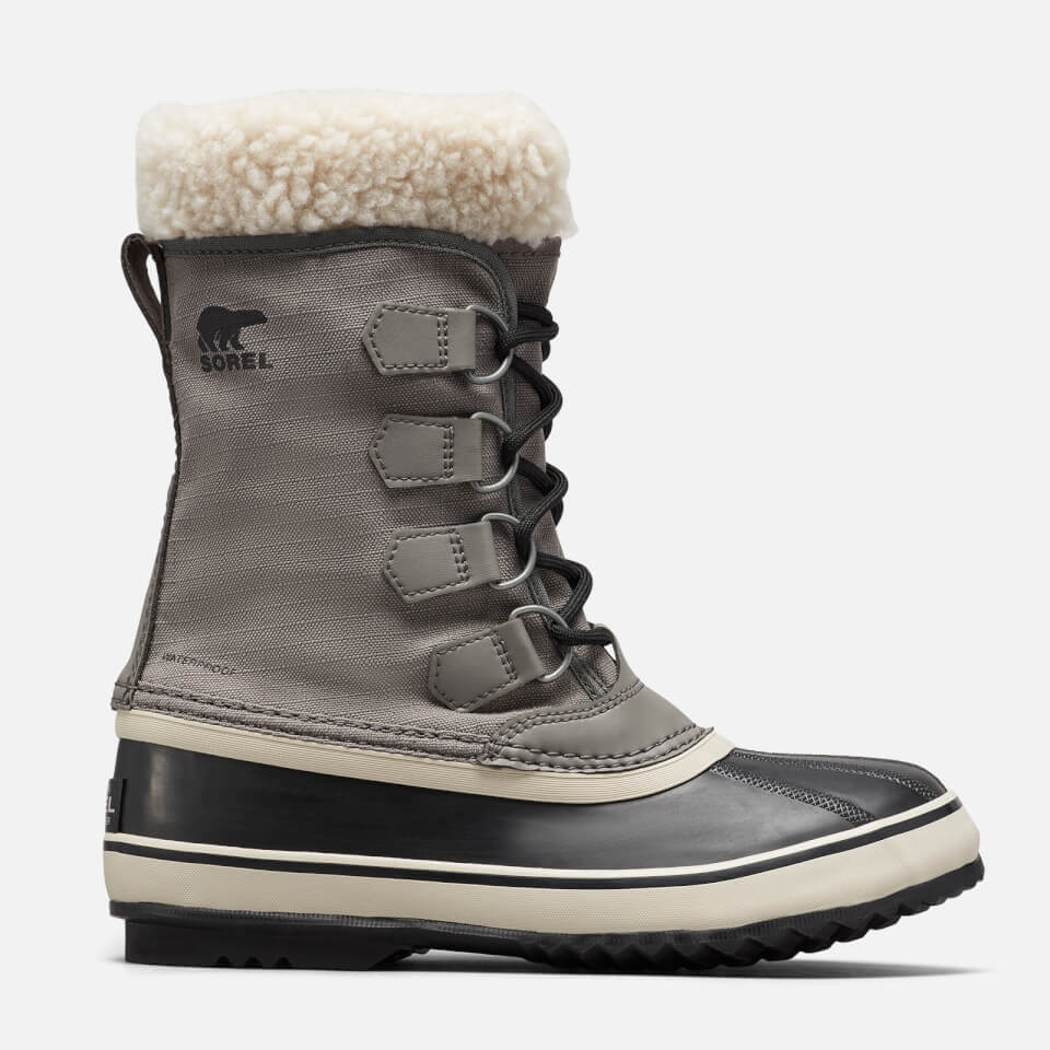 Sorel Women's Winter Carnival Waterproof Nylon Lace Up Boots - Quarry/Black