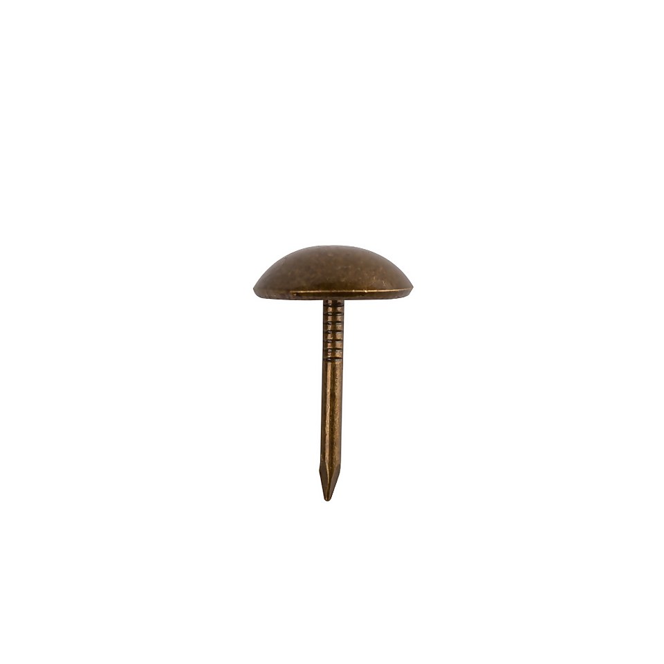 Homebase Bronze Plated Upholstery Nails 14mm 50 Pack
