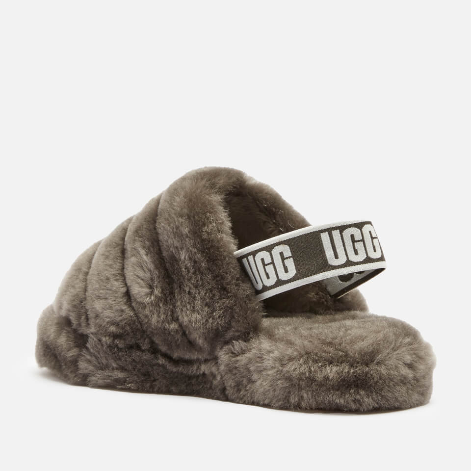 UGG Kids' Fluff Yeah Slide Slippers - Charcoal
