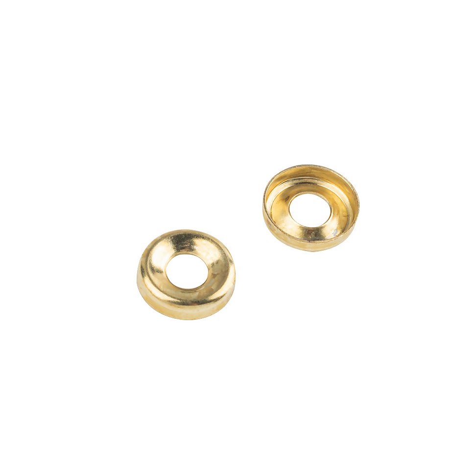 Homebase Brass Plated Screw Cup Washer 4mm X 20 Pack