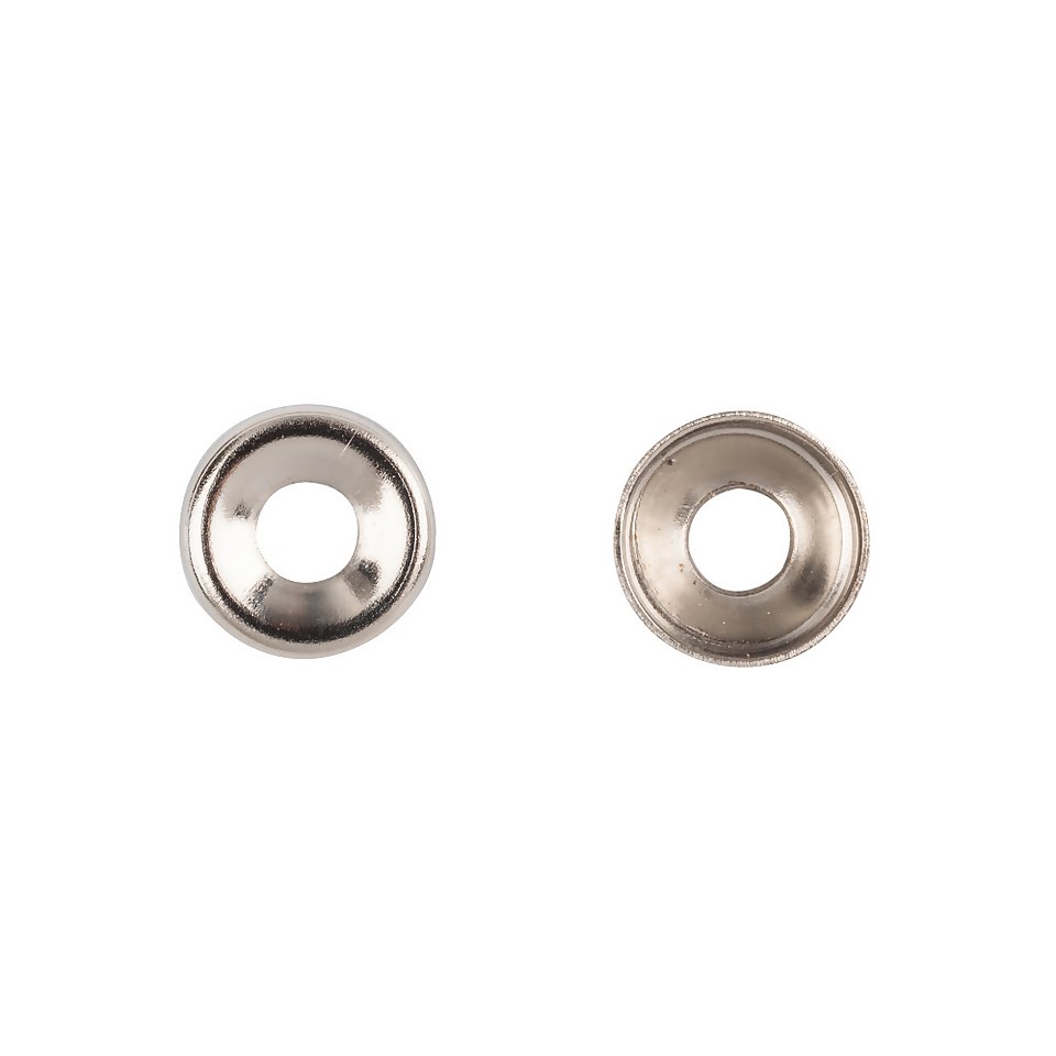 Homebase Nickel plated Screw Cup Washer 3.5mm 20 Pack
