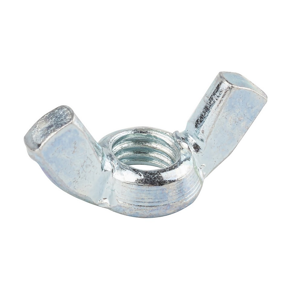 Homebase Zinc Plated Wing nuts M8 5 Pack