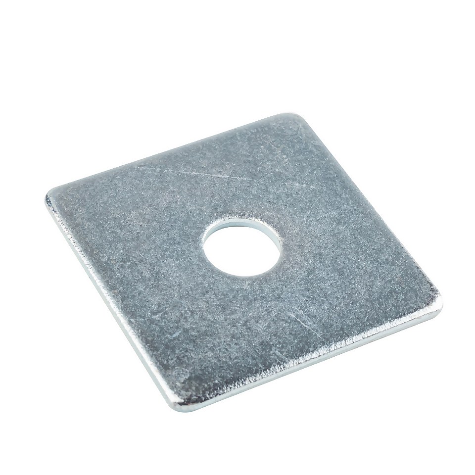 Homebase Zinc Plated Square Flat Washers 12 TO 50mm 4 Pack